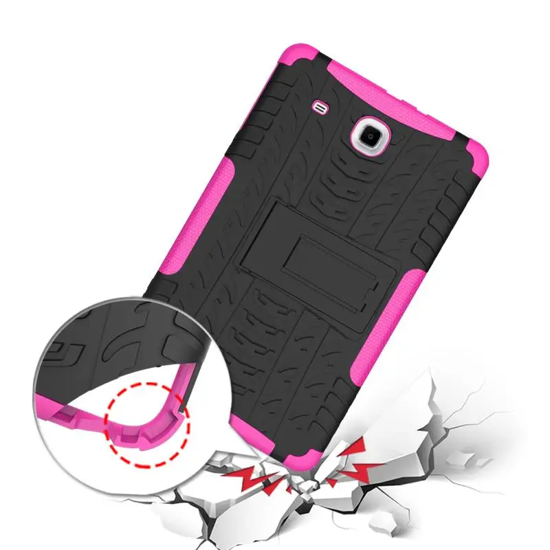 Сверхмощный планшетный чехол для Samsung Galaxy Tab A 7,0 T280 T230 T560 T111 T580 T350 T550 S2 ударостойкая гибридная Броня оболочки - Цвет: Rose
