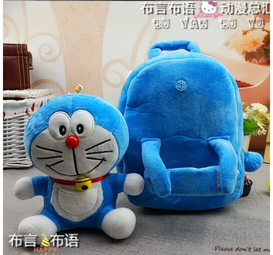 Подарок для ребенка 1 шт. 25 см стерео аниме Doraemon плюшевая кукла милые крутые Детские рюкзаки для мальчиков и девочек сумка на плечо для младенцев