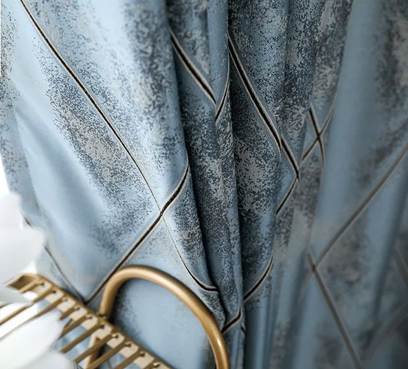 1pc curtain Высококачественные шелковистые жаккардовые шторы, кухонные затемненные занавески, ткань для гостиной, спальни, затемненный оконный светильник Lu - Цвет: 1pc curtain