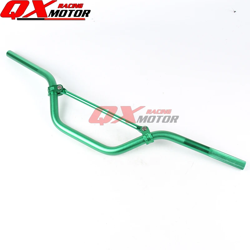 Зеленый 7075 алюминиевый руль мотоцикла Ручка Бар для KAYO Apollo BSE Irbis TTR CRF KLX 50-160cc MX мини грязь питбайк Quad