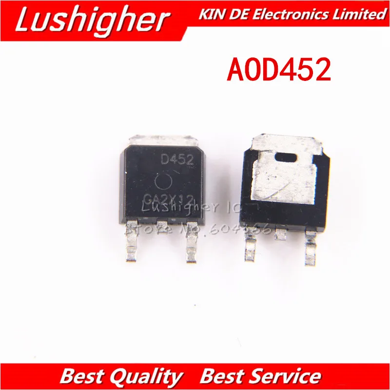 10 шт. AOD452 TO252 D452 TO-252 D452A новый оригинальный | Электронные компоненты и