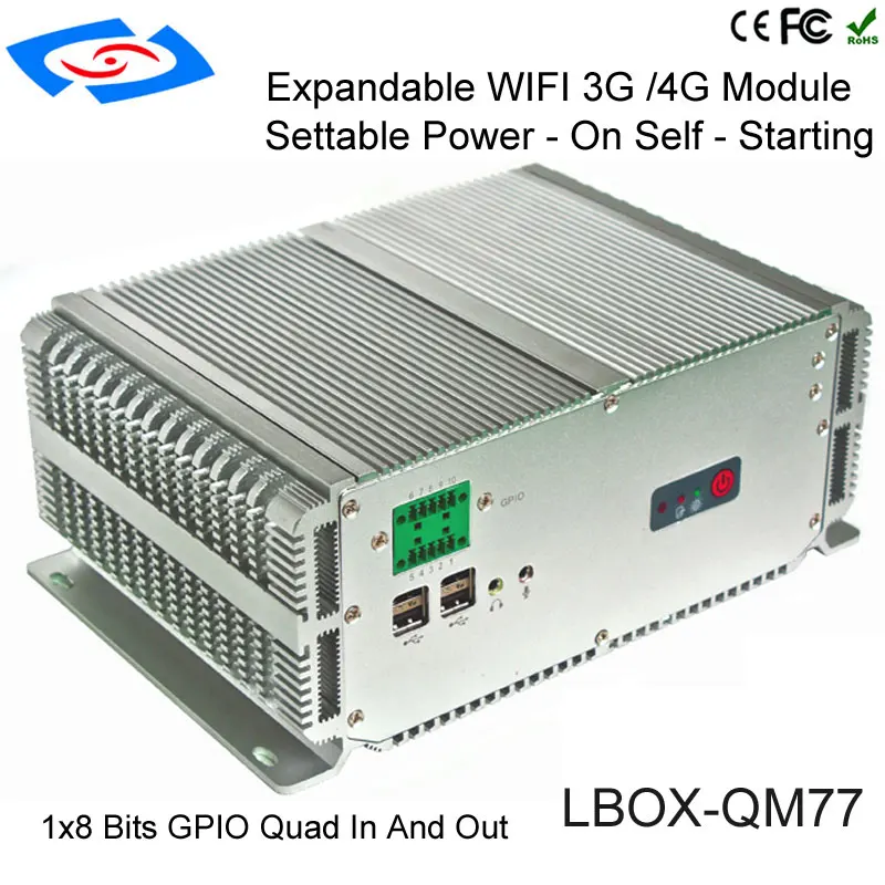 Embedded Mini PC Intel core i3 i5 i7 CPU 6*com 2*Lan RJ45 With windows 10 Industrial Computer 8GB RAM 128GB SSD 8*USB 2*PCI Slot |