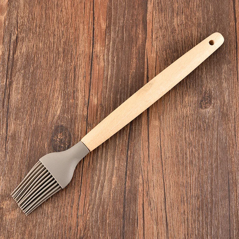 Силиконовые кухонные инструменты с деревянной ручкой домашний скребок лопатка