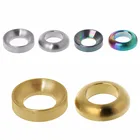 Комплект гидравлических тормозных суппортов прокладка для велосипеда M6, 2 шт.комплект, запчасти для горных велосипедов из титанового сплава, выпуклые, вогнутые, полые кольца для шайбы