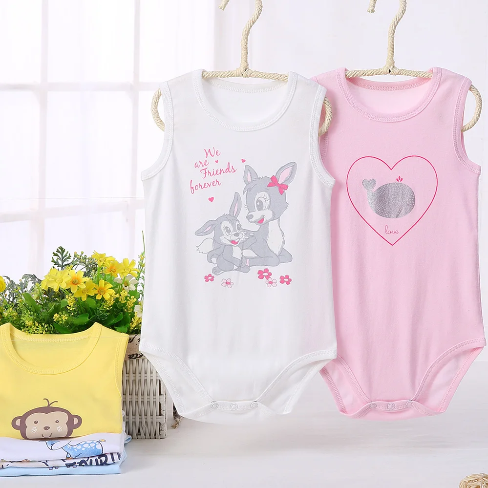 Детские ползунки Bebe Vestidos Новорожденные тело костюм летняя одежда жилет комбинезон одежда для малышей хлопок