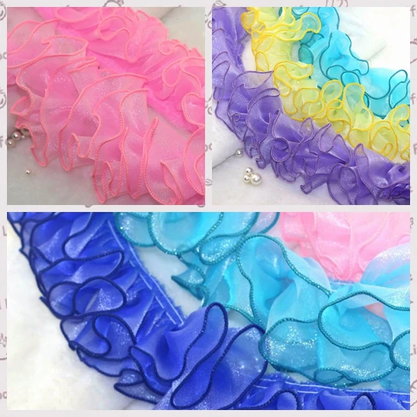 Плиссированная кружевная отделка аксессуары для юбок головной убор Снежная