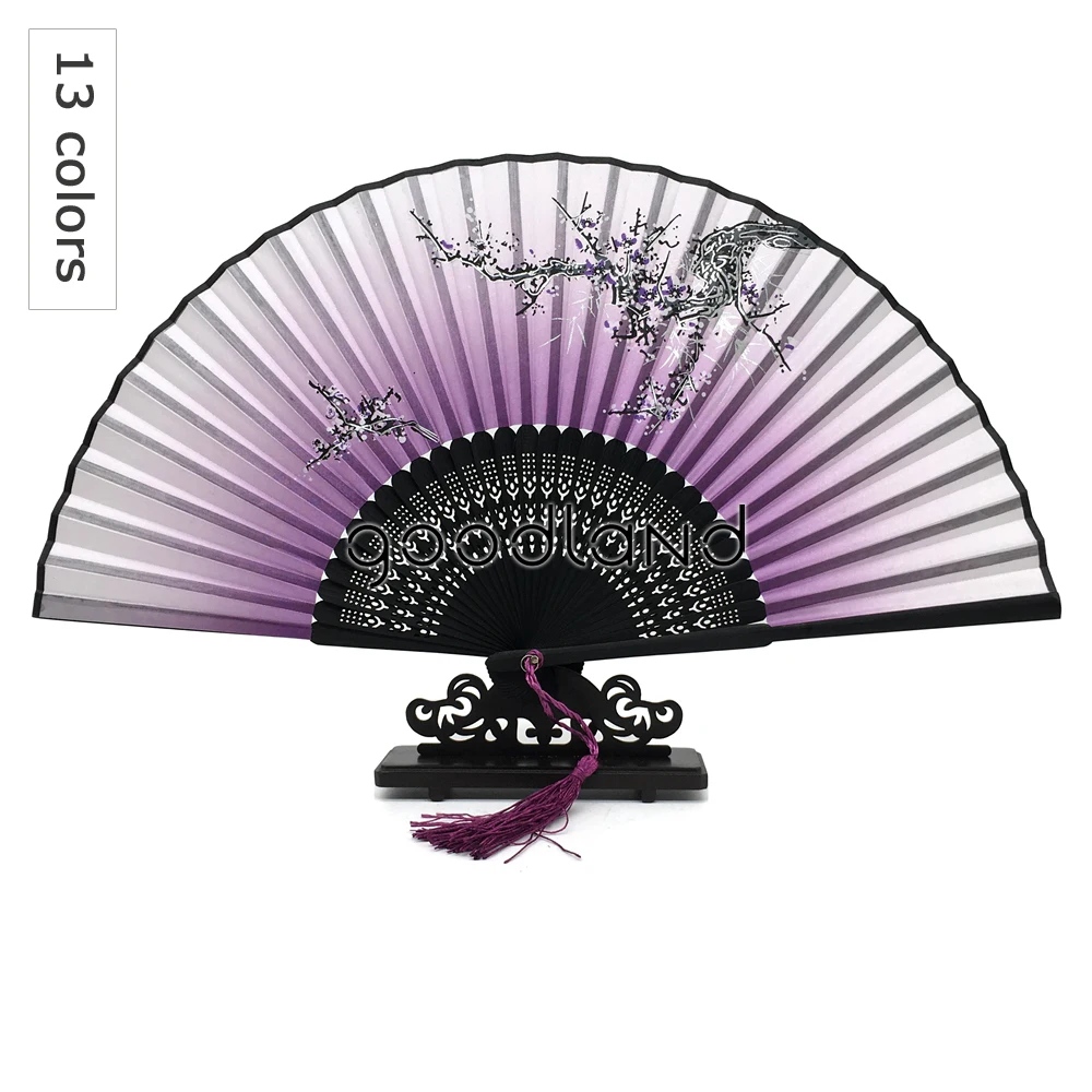 Оптовая продажа Бесплатная доставка 100 шт./лот цветочный узор бамбук складной