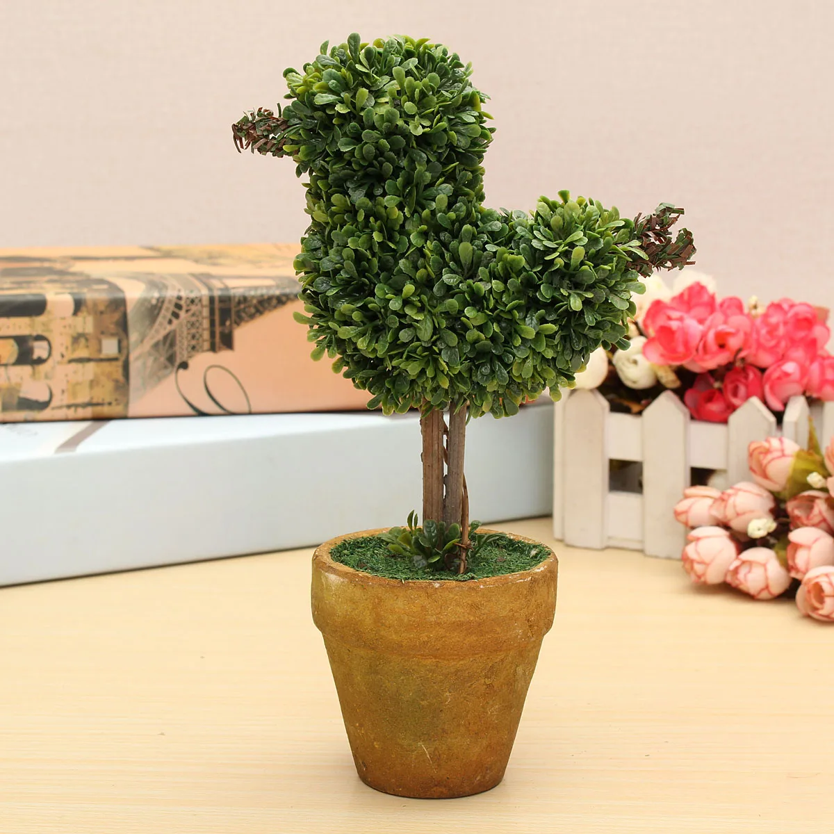 Искусственные садовые травы свадебные Композиции Buxus шары Самшит Топиарий пейзаж поддельные деревья горшки растения