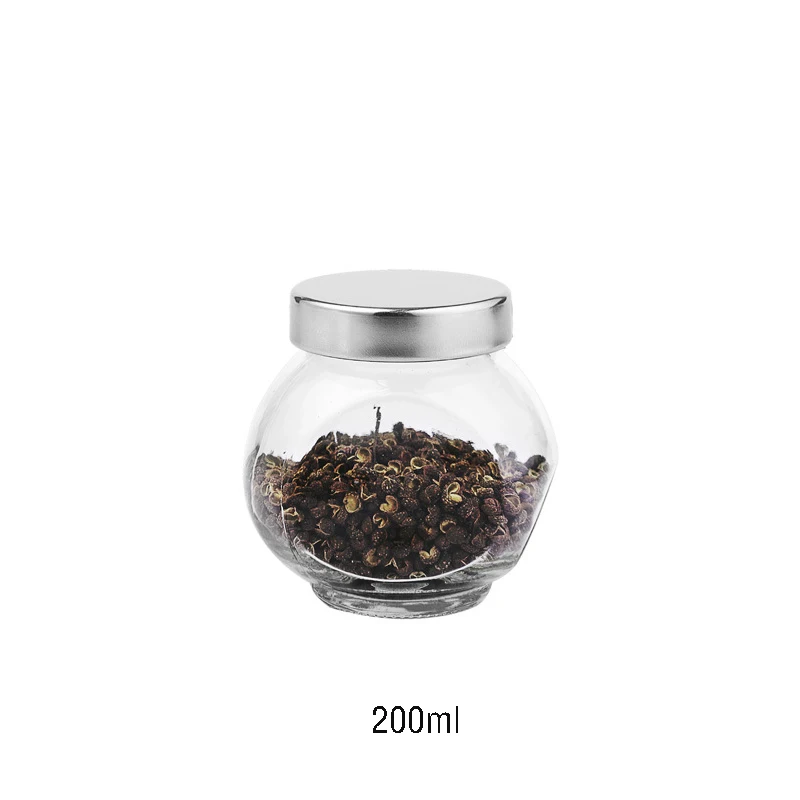 200ML 3Pcs 3 шт. пищевой стеклянная банка для хранения бутылка приправы сухой фруктовый чай запечатанные банки контейнеры для хранения чили соус тара для крупы - Цвет: 200ML 3Pcs
