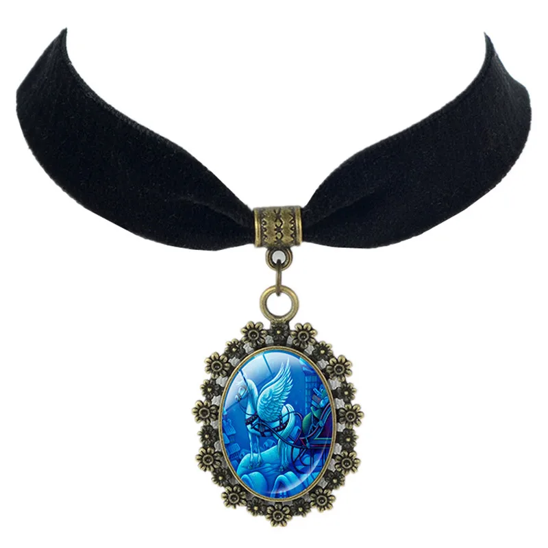 Единорог ювелирные изделия фантазия стиль художественный подарок черный бархат