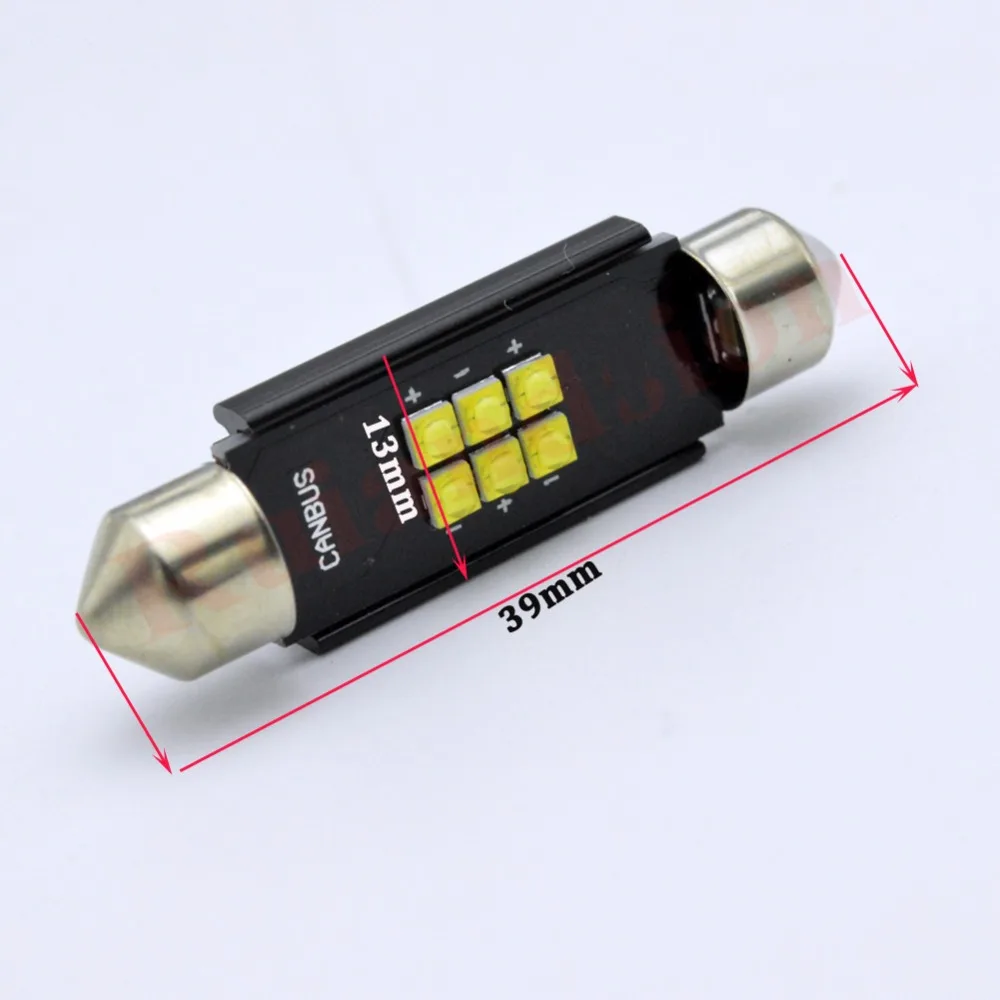 2 шт./лот 12 V 24 V светодиодный купол fetoon XBD SMD 6 светодиодный нет полярности Canbus c5w 31 мм 36 мм 39 мм 41 мм фестон светодиодный светильник поворотника