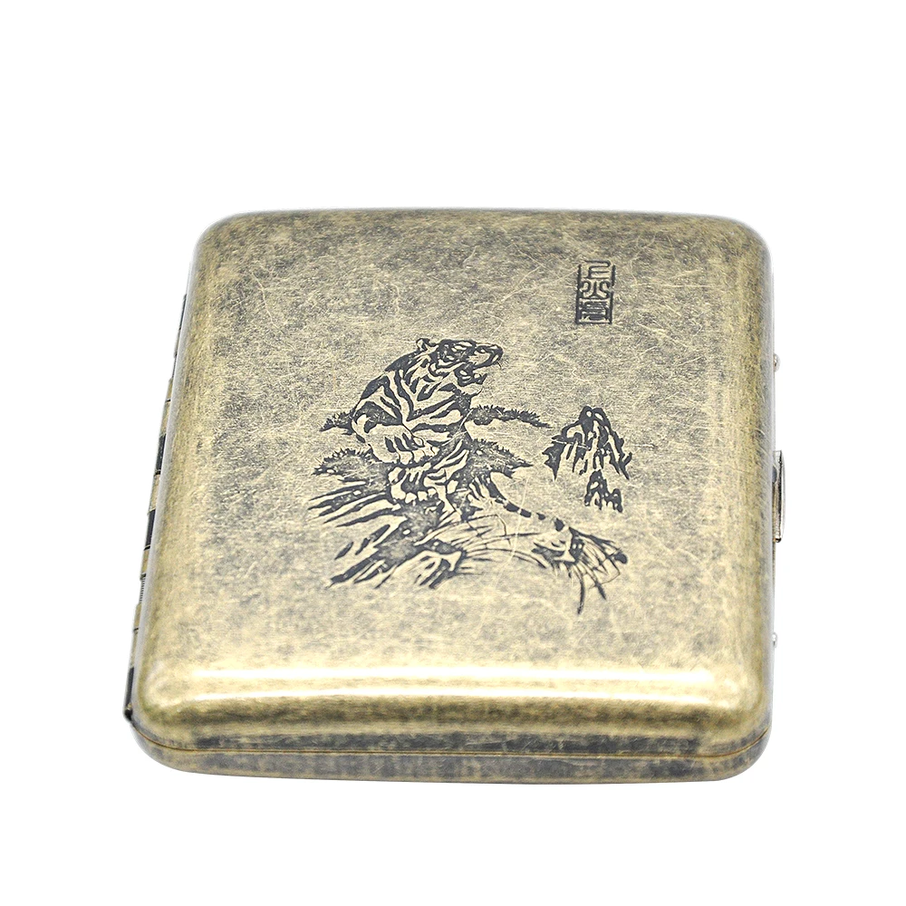 HORNET в винтажном стиле бронзовый металлический чехол для сигарет (90 мм * 70 мм) с