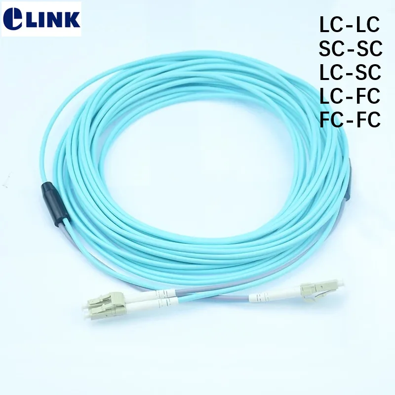 1 шт. 100mtr OM3 бронированный оптический патч-корд 2 волокна SC-SC LC-LC LC-SC LC-FC бронированный ftth Джемпер 2 ядра волоконно-оптический кабель Дуплекс ELINK