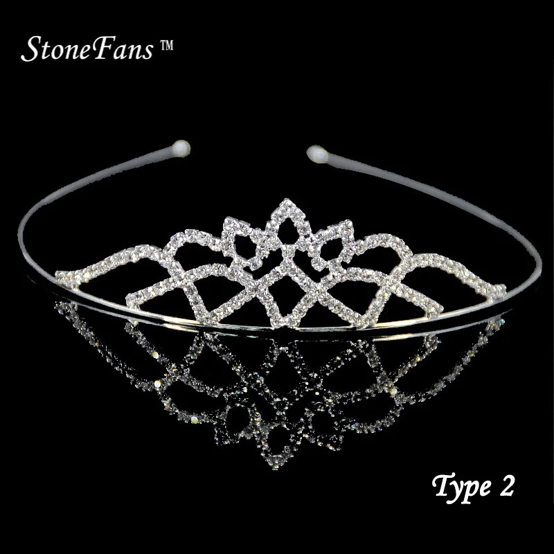 StoneFans Свадебные стразы, корона, повязка на голову, ювелирные изделия для волос, вечерние диадемы и короны с кристаллами, аксессуары для волос для женщин и девушек