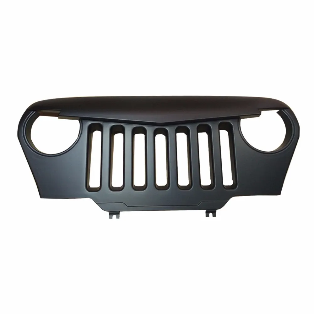 Lantsun One Piece 97 06 Angry Skull решетка матовая Черная для TJ wrangler|grille wrangler|wrangler tjjeep tj |