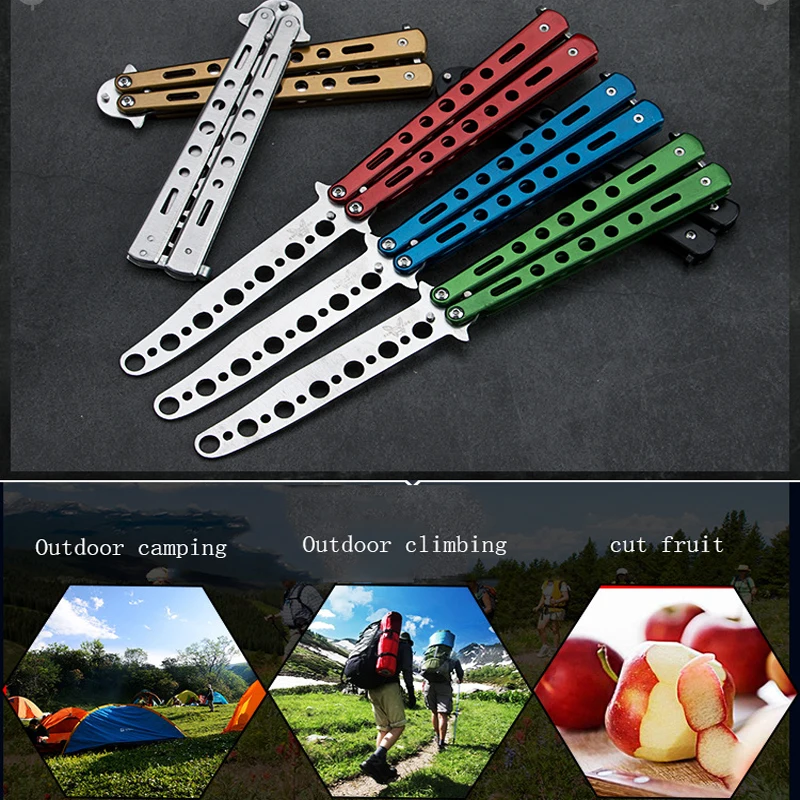 5 видов цветов нож из нержавеющей стали тренировочный титановый бабочка для