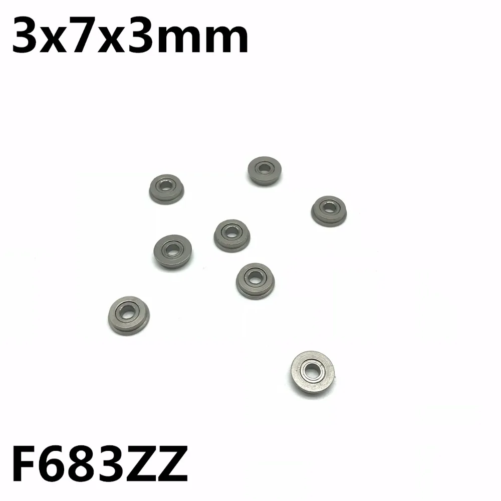 50Pcs F683ZZ 3x7x3 mm Flange Bearings Deep Groove Ball Bearing High Quality High speed Advanced F683