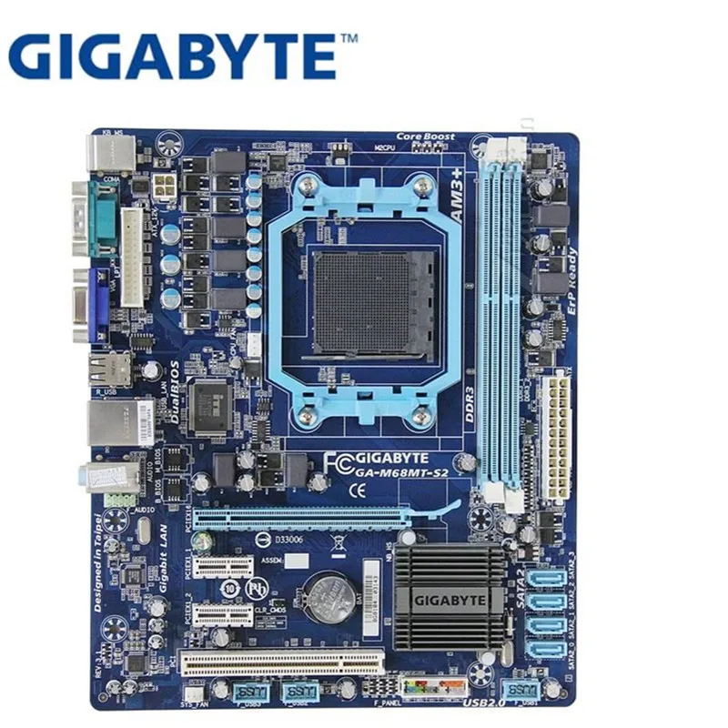 GIGABYTE GA M68MT S2 рабочего Материнская плата 630A гнездо AM3 для Phenom II Athlon DDR3 8 г