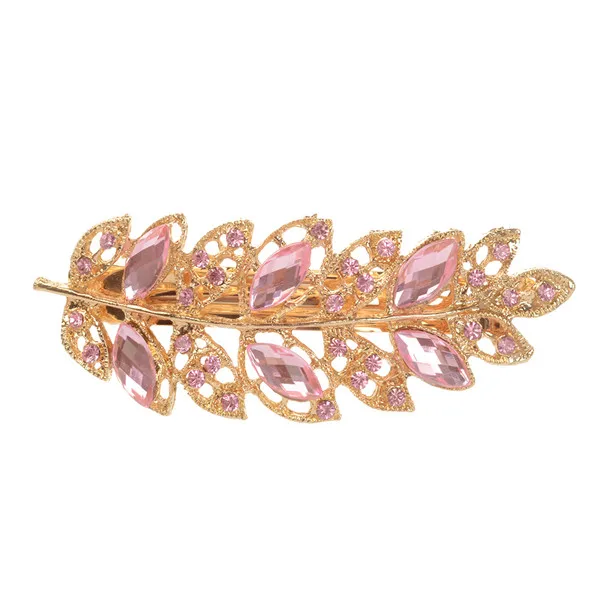 Pink 1 шт., красивая женская модная заколка для волос, заколка со стразами, заколка для волос, аксессуары для волос - Цвет: Pink