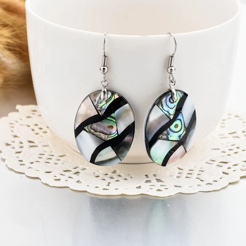 Женские серьги в виде раковины абалона Винтажные ручной работы сер170038 |