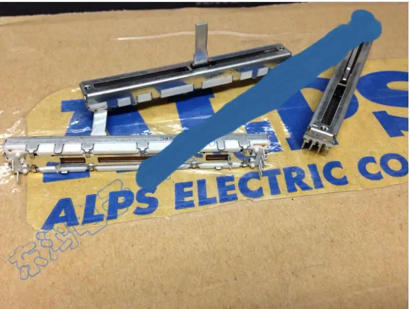 (2 шт./пакет) Японский ALPS7.5 см раздвижные потенциометра один связан A20K 15 мм вал|shaft