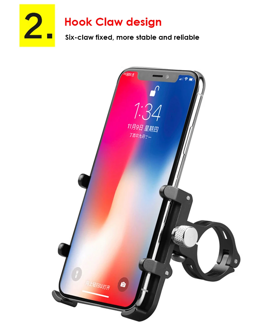 Vmonv Алюминиевый держатель для телефона для мотоцикла, велосипеда, для iPhone, Регулируемый универсальный держатель для велосипеда, мобильного телефона, gps, крепление на руль, зажим, подставка