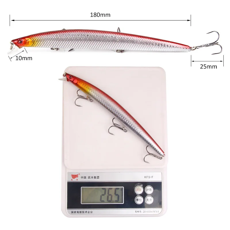 Блесна для рыбалки Minnow 18 см 26 5 г погружающаяся Jerkbait воблеры пластик гольян
