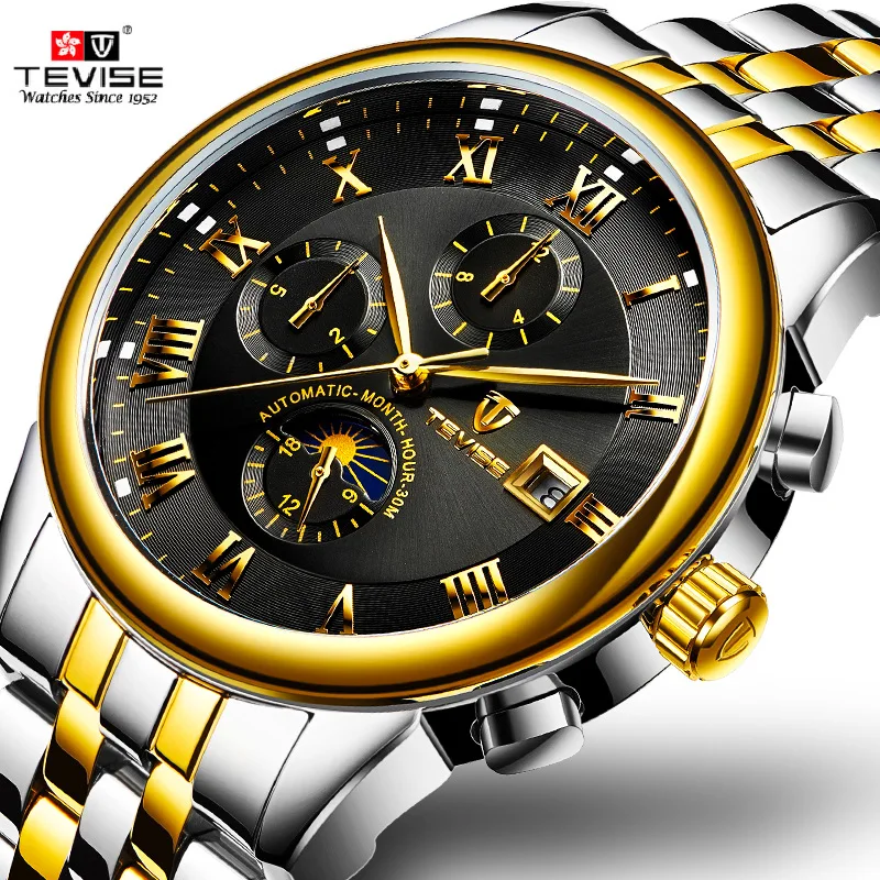 

Men's Full automatic Mechanical Watches top brand luxury Calendar Multifunctional Man Watches Waterproof Erkek Kol Saati reloj