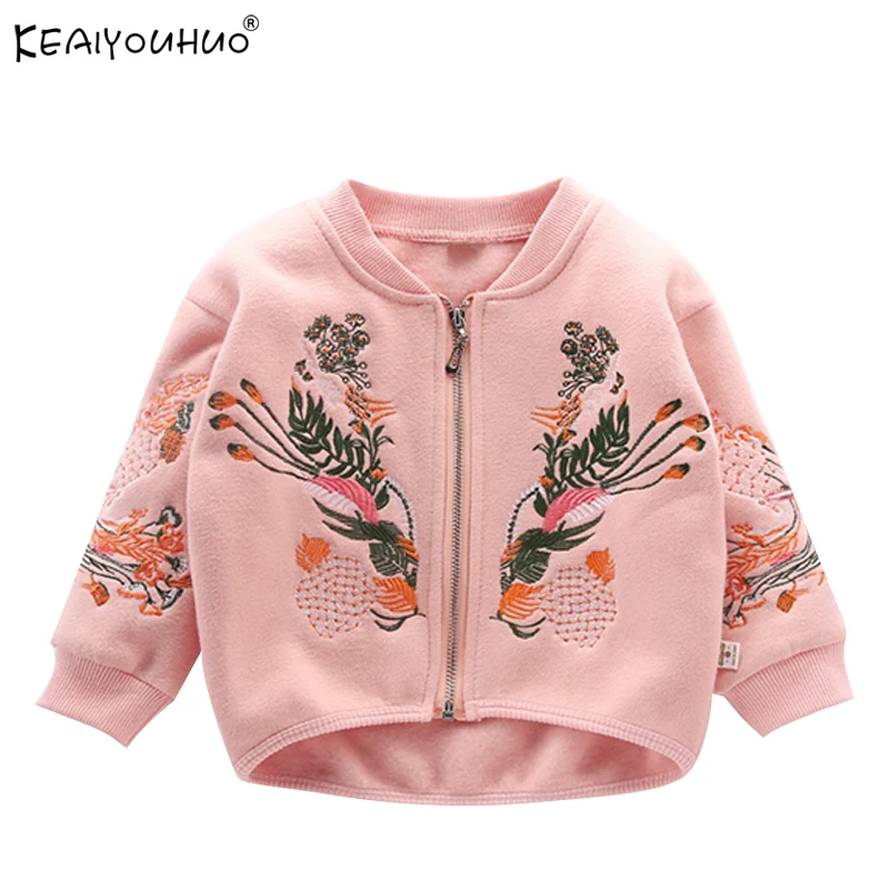 Новые зимние пальто для девочек, куртки г., пальто с вышивкой теплая детская верхняя одежда детская одежда, куртка для девочек, одежда для детей от 3 до 8 лет