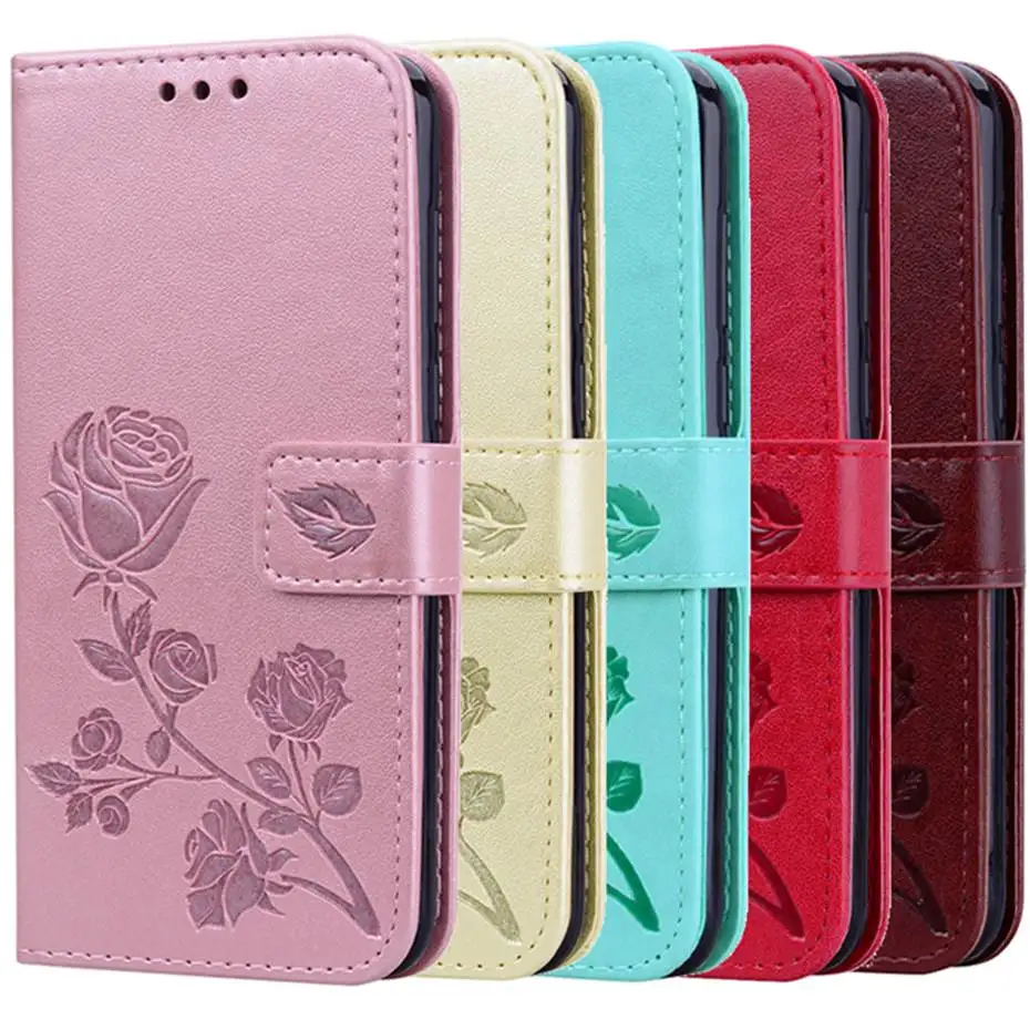 

Redmi Note 7 PU Leather Flip Case For Xiaomi Redmi Note 7 Pro 3D Rose pattern Flip Wallet Phone Case For Redmi 7 Note7 Cover