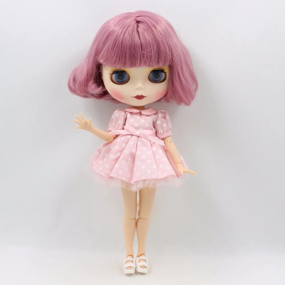 ICY DBS Blyth кукла 1/6 bjd игрушка розовый короткий боб волосы матовое лицо совместное