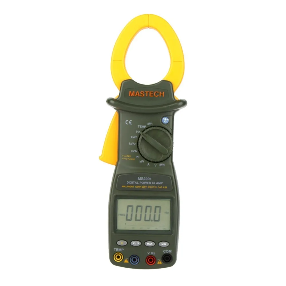 MASTECH MS2201 цифровой измеритель мощности Активный/Видимый/реактивный коэффициент и