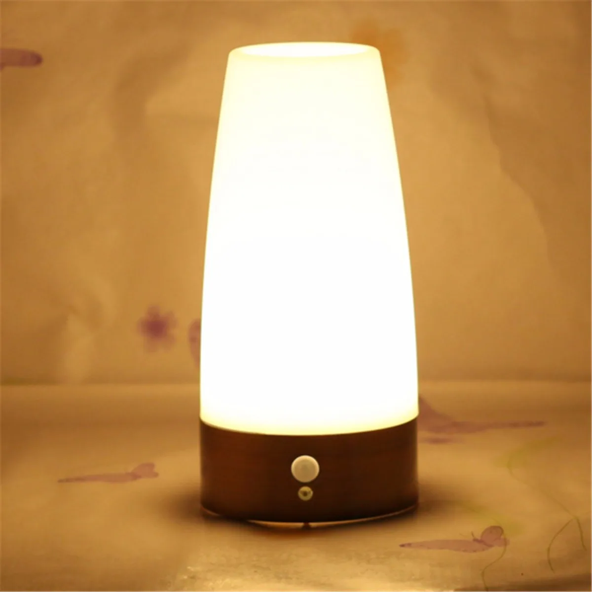 Jiguoor Wireless LED Night Light Table Bed Lamp Motion Sensor Battery Operated For Indoor Lighting