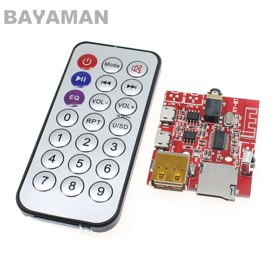 Bluetooth MP3 декодер 1 шт. плата аудиоресивера автомобильный усилитель динамика