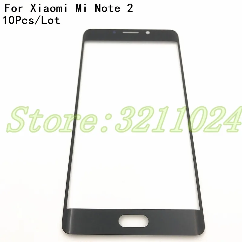 

10Pcs/Lot Original 5.7 inches Touch Screen For Xiaomi Mi Note2 Note 2 Front Glass Touch Screen LCD Outer Panel Lens