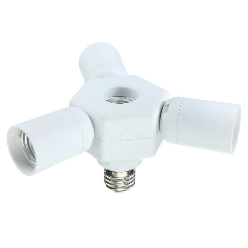 3/4 In 1 E26 E27 Base Led Light Splitter Universal Conversion Socket Head Lamp Bulb Adapter Holder