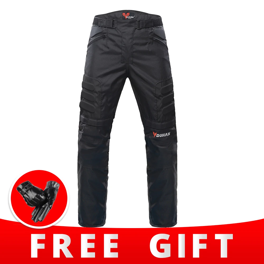 black pants DUHAN мотоциклетная куртка для верховой езды ветрозащитная мотоциклетная Защитная Экипировка для всего тела осенне-зимняя мотоциклетная одежда - Цвет: black pants