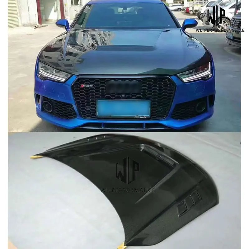 A7 RS7 высококачественный комплект капота двигателя из углеродного волокна для Audi
