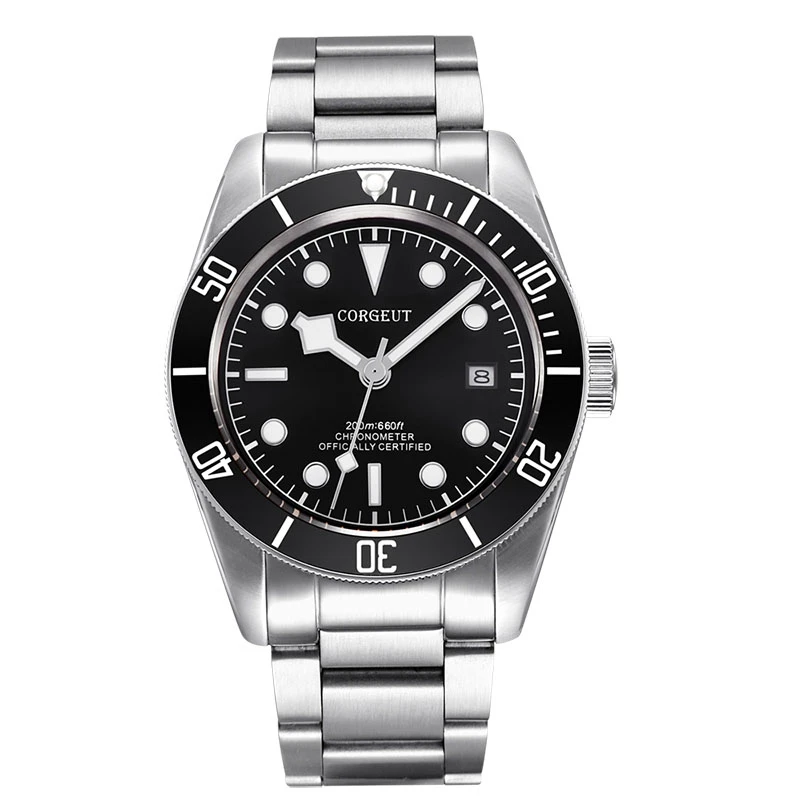 CA2010D-2 Corgeut 41 мм Мужские часы, сапфир Стекло lume механические наручные часы Miyota 8215 mov не развертывания пряжки часы CA2010D - Цвет: CA2010D-2