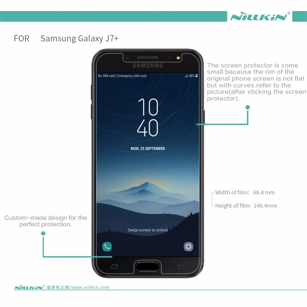 

2pcs/lot Screen Protector For Samsung Galaxy C7 2017 NILLKIN Matte/Crystal HD Glossy Protective Film For Samsung Galaxy C7 2017