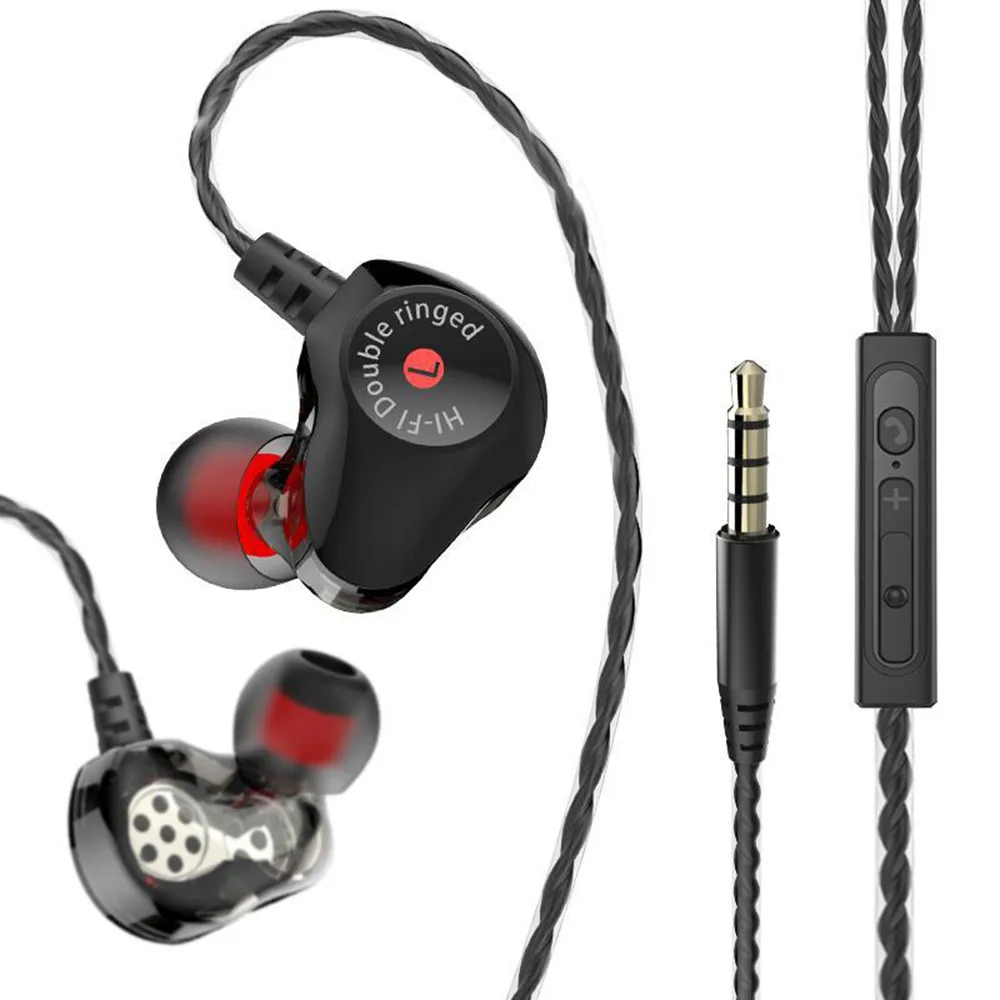 Стереонаушники VOBERRY HIFI с двойным приводом наушники-вкладыши басовые наушники для