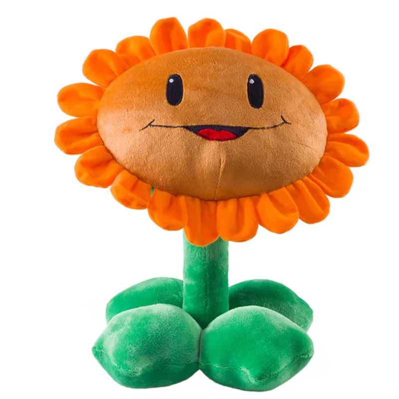 1PC 30cm Plants Zombies Pea Shooter Sunflower Squash Plush Toys stuffed Soft Plush Toys leisurely Game kids Party birthday gift - Цвет: sun flower