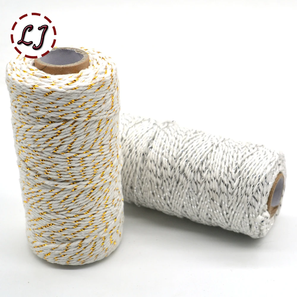 Оптовая продажа 100 метров/рулон 2ply пекарь Шпагат Веревка хлопок шнуры для дома