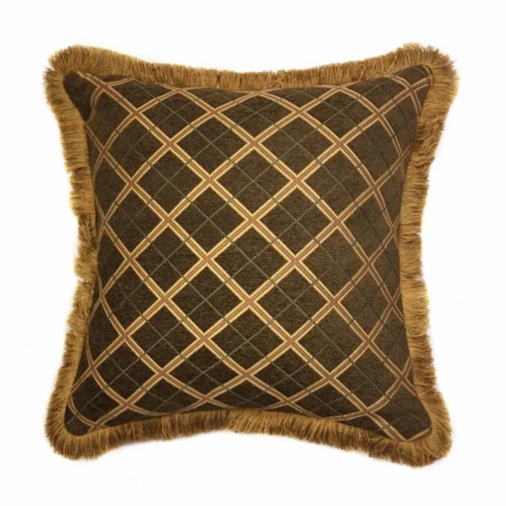 Чехол для диванной подушки Hinyeatex коричневый синель 45x45 см