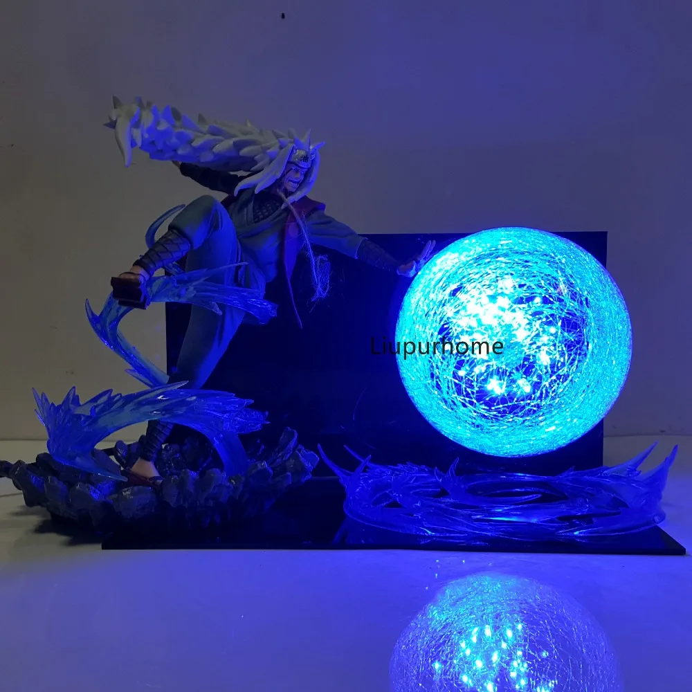 Наруто Jiraiya Rasengan светодиодные ночники настольная лампа Аниме Наруто Shippuden Jiraiya Lampara Светодиодная лампа