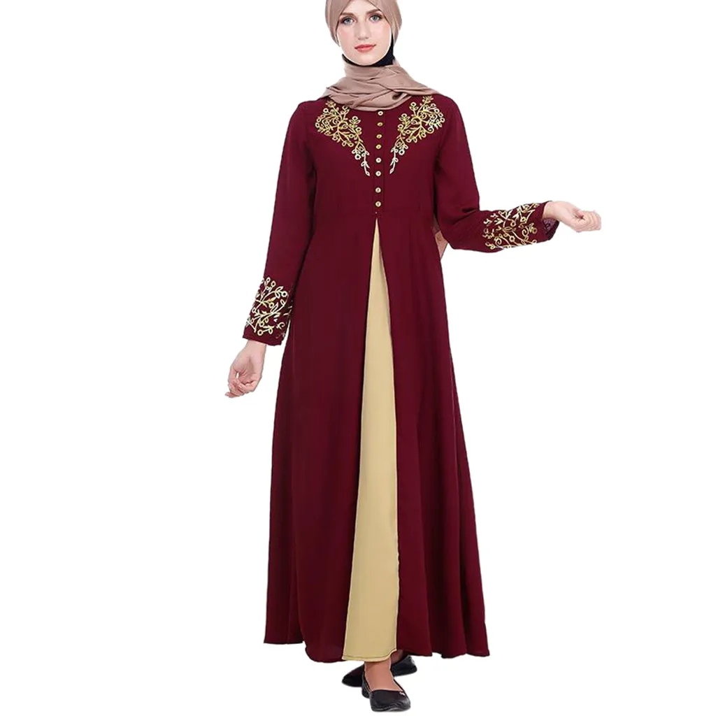 Дубай Кафтан платье мусульманвечерние абайя MyBatua Abaya с хиджабом цзилбаб