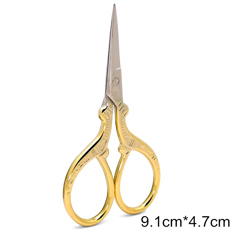 FENG Gold 1pcs VOILEY ZAKKA вышивка крестиком Винтаж антикварная тонкая гитара швейная портновские ножницы ручная работа DIY Бытовая ткань Cut Trim Shear ножницы для рукоделия ножницы по металлу ножницы для рыбалки - Цвет: FENG Gold 1pcs