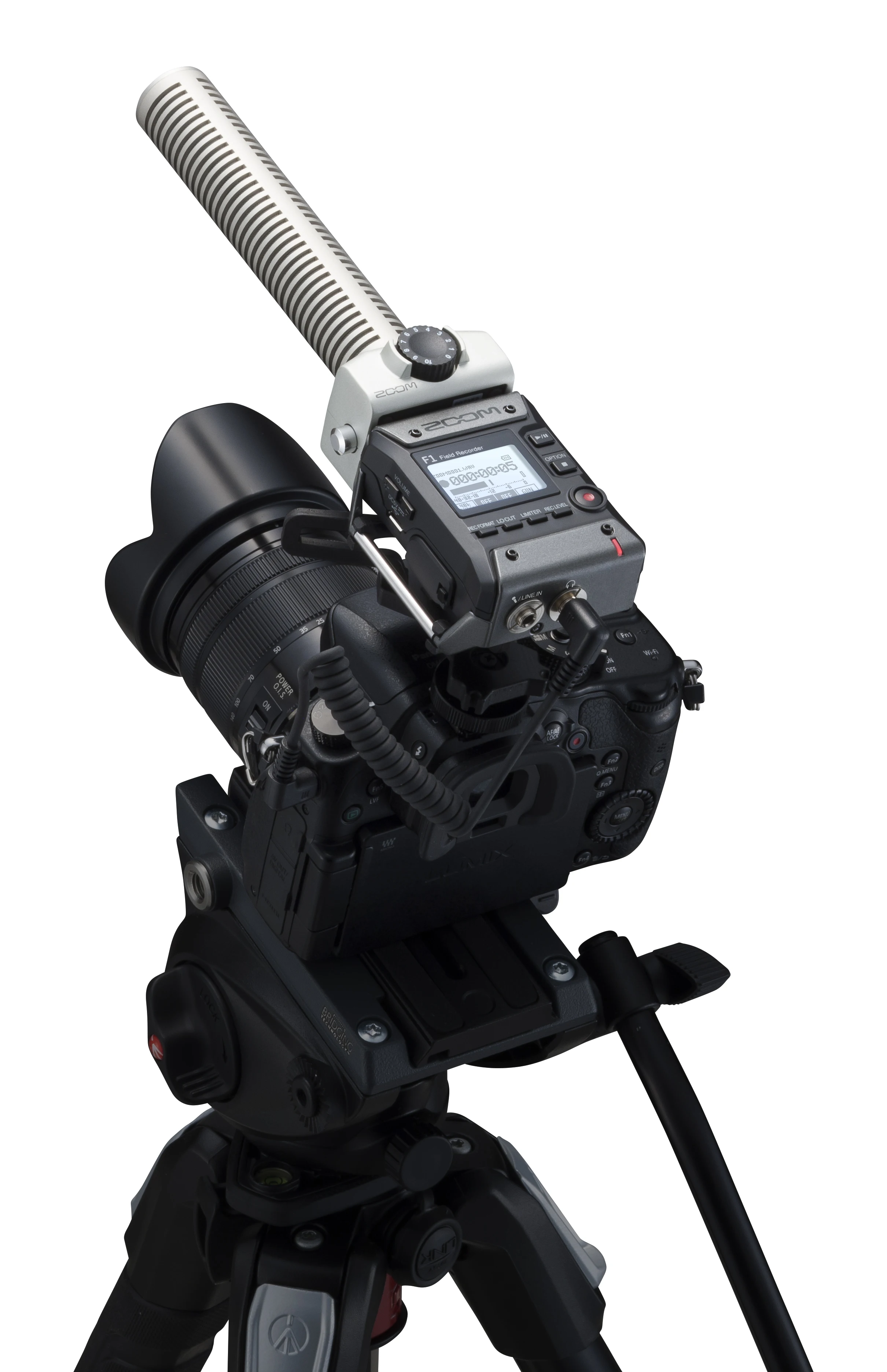 Полевой рекордер ZOOM F1-SP + микрофон для дзеркальной камеры запись звука пробежки и
