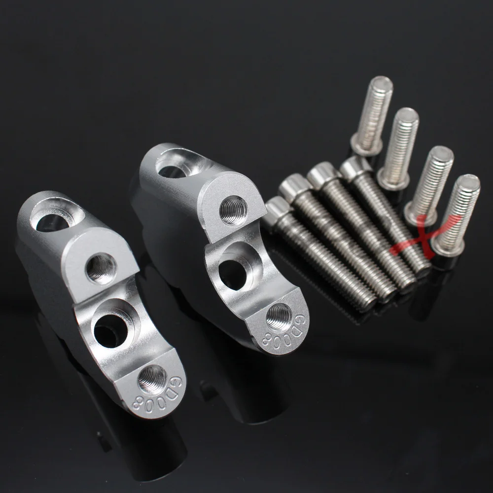 

CNC Machining Handlebar Risers Bar Clamp Extend Adapter With Bolts For Honda CB300F CB400F CB400 VTEC400 CB-1