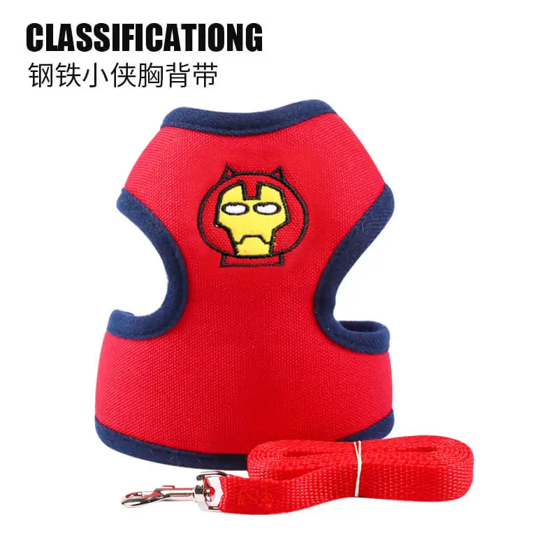 Iron Man Petcircle/Популярные однотонные джинсы ошейники для собак, 14 цветов, поводок для собак и девочек, поддерживающий пояс на лямках для щенков, Регулируемый мягкий дышащий - Цвет: Iron Man